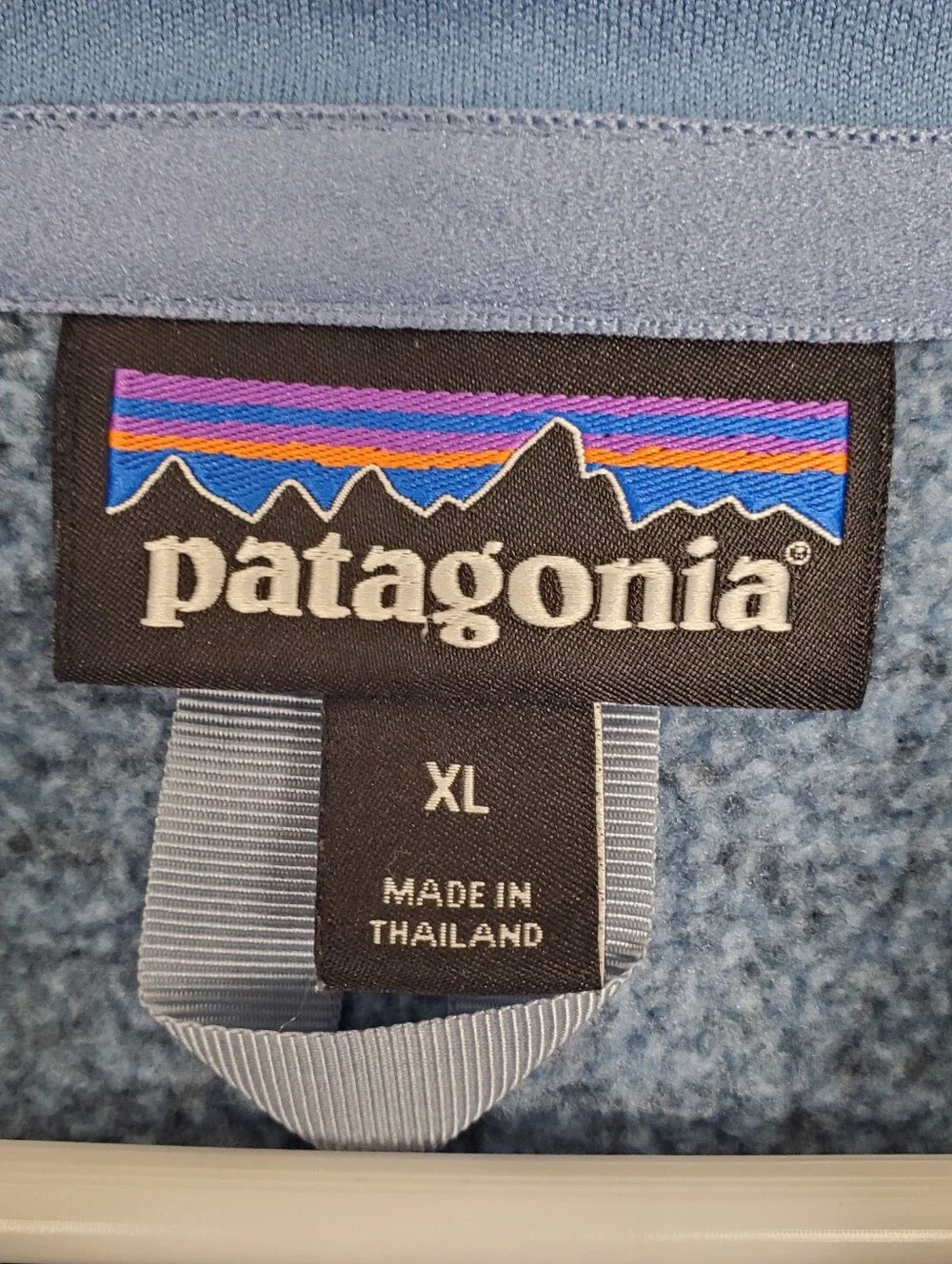Patagonia Men’s Light Blue Quarter-Zip Fleece Pullover Size XL